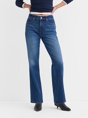 LOFT Dark Blue Women's Straight-Leg Jeans
